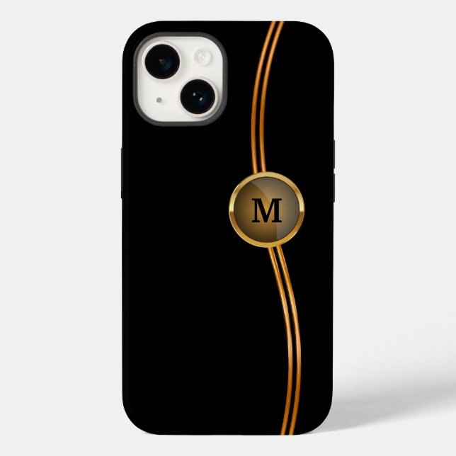 Classy Monogram Cool Trendy Case-Mate iPhone 14 Hülle (Rückseite)