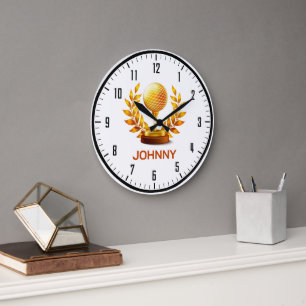 Classy Monogram Golf Sport Geschenke Große Wanduhr