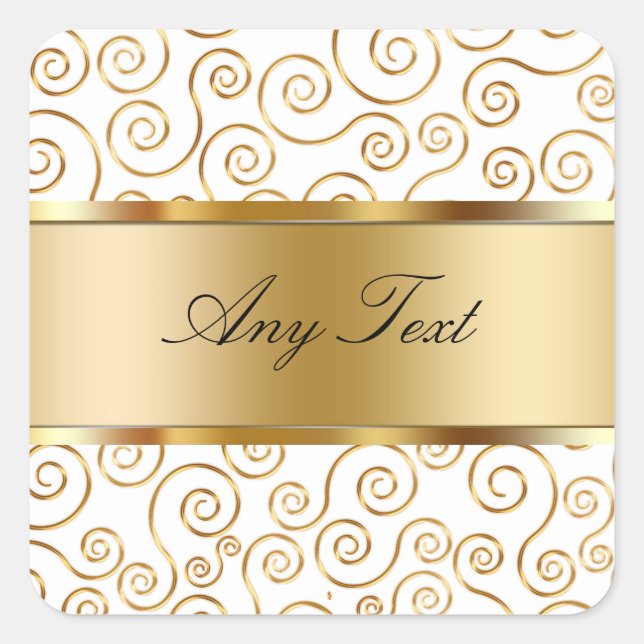 Classy Monogram Sticker Labels (Vorderseite)