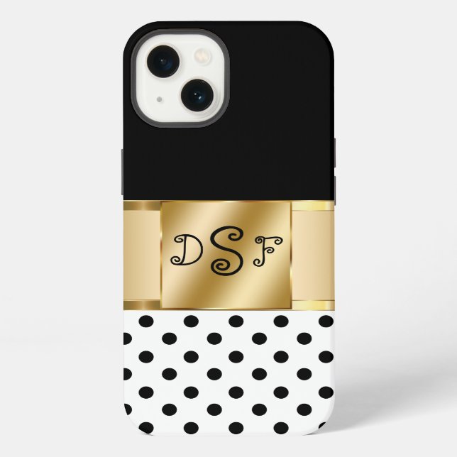 Classy Monogram Style iPhone Hülle (Rückseite)
