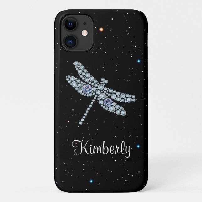 Classy Monogramm Natur Bling Rhinestone Case-Mate iPhone Hülle (Rückseite)