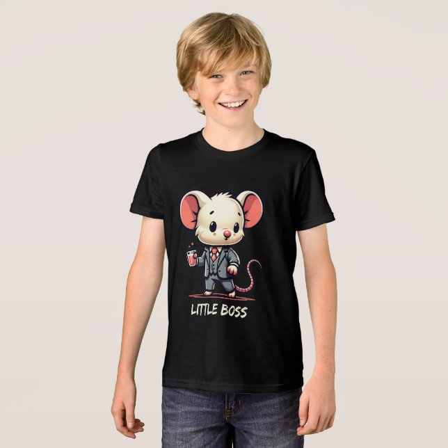 Classy Mouse in Suit Tri-Blend Shirt (Vorderseite voll)