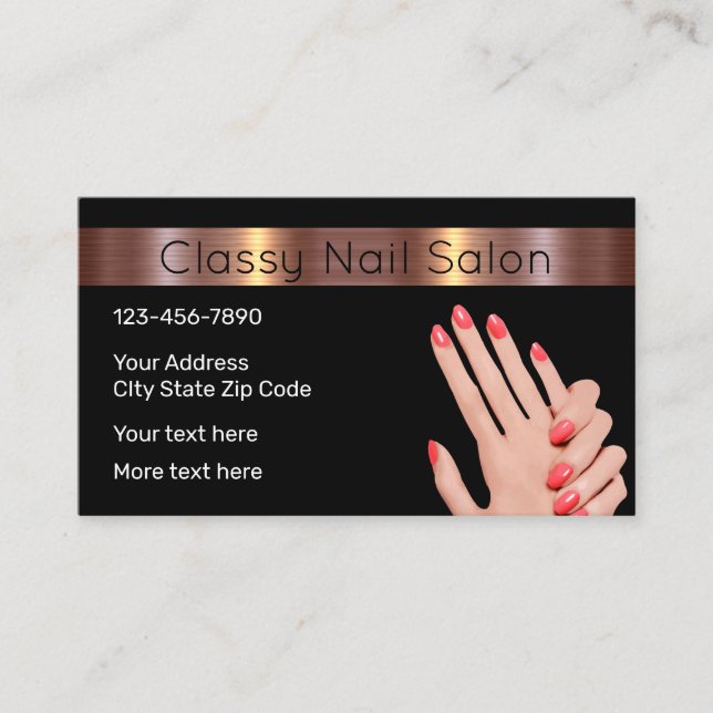 Classy Nail Beauty Salon Visitenkarte (Vorderseite)