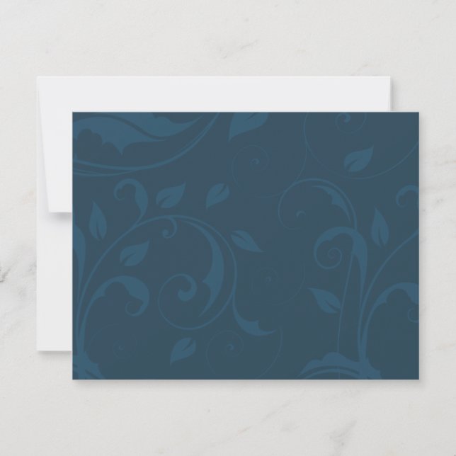 Classy Navy Blue - CUSTOM RSVP CARDS Karte (Vorderseite)