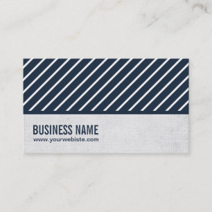 Classy Navy Blue Striping Optical Business Card Visitenkarte