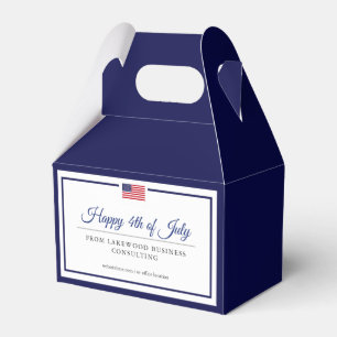 Classy Navy Patriotic Themed Favor Box Geschenkschachtel