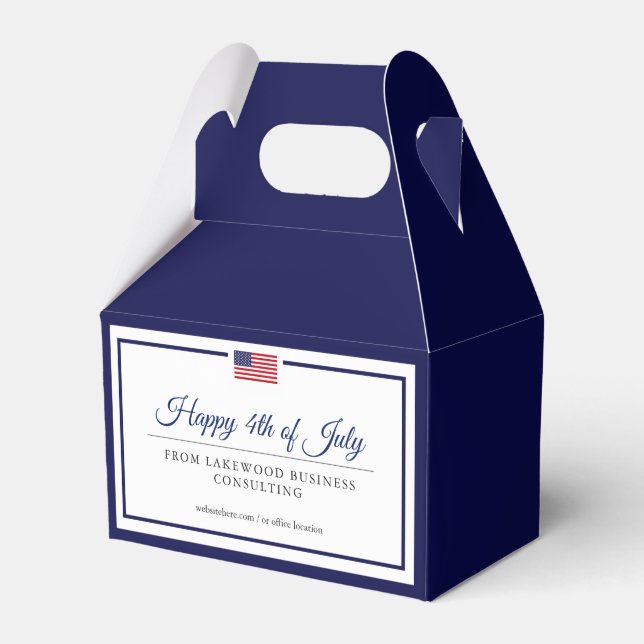 Classy Navy Patriotic Themed | Favor Box Geschenkschachtel (Vorderseite)