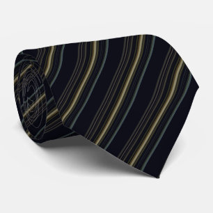 Classy Navy und Gold Stripes Krawatte