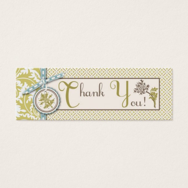 Classy Olive TY Skinny Gift Tag (Vorderseite)