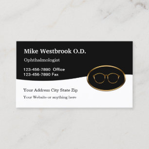 Classy Ophthalmologe Eye Doctor Vision Theme Visitenkarte