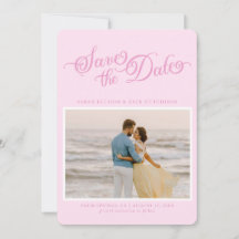 Classy Pastel Pink Elegantes Skript Save the Date