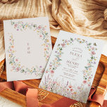 Classy Pastel Wildblume Secret Garden Wedding Einladung<br><div class="desc">Diese exklusive Hochzeitseinladung ist das Tor zu einem Zauber, der mit zarten pastellfarbenen Wildblumen geschmückt ist, die in Rosa, Blau, Lavendel, Gelb und Blau tanzen. Das Design erfasst das Wesen eines whimsical Märchen und lädt Sie ein, an einer Feier teilzunehmen, die genauso magisch ist wie die Liebe, die es ehrt....</div>