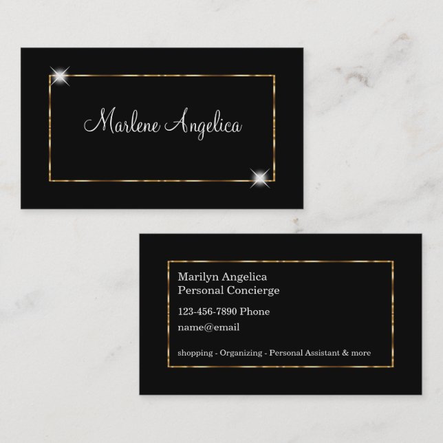 Classy Personal Concierge Assistentin Visitenkarte (Vorne/Hinten)