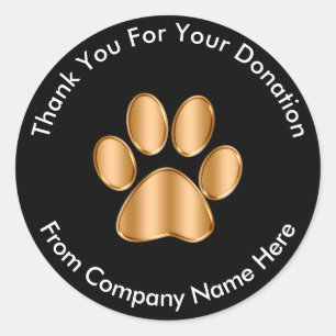 Classy Pet Spende Logo Danke für Ihre Aufkleber