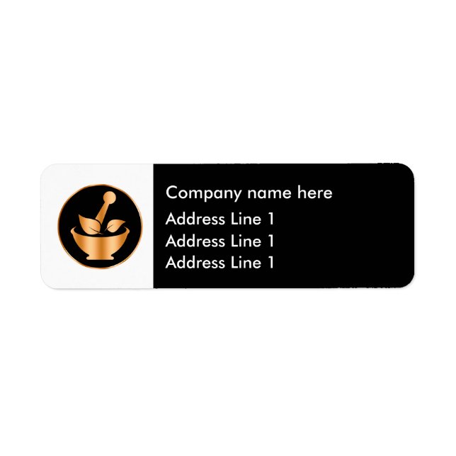 Classy Pharmacy Theme Address Sticker Labels (Vorne)