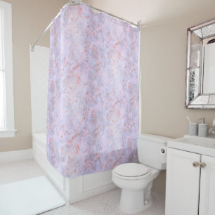 Classy Pink Lavender Marble Duschvorhang