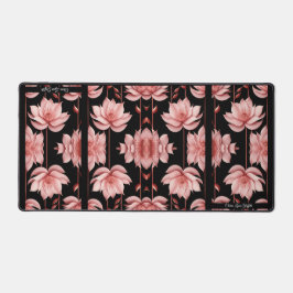 Classy Pink Lotus Desk Mat Schreibtischunterlage