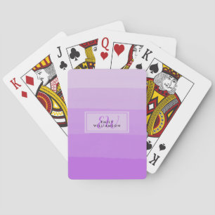 Classy Pink Personalisiert Initial Spielkarten