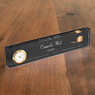 Classy Real Anwesen Realtor Desk Name Teller Namensplakette