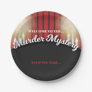 Classy Red and Black Murder Mystery Dinner Pappteller