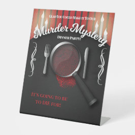 Classy Red and Black Murder Mystery Dinner Sockelschild