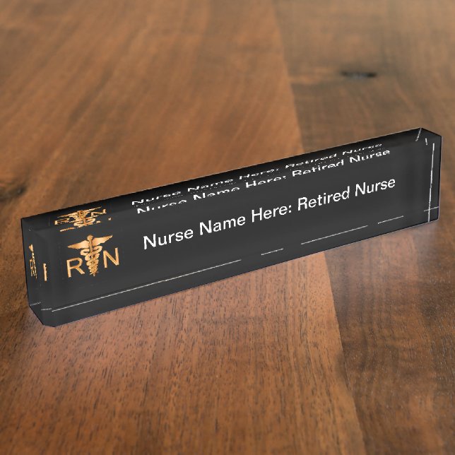 Classy Remüde Medical Nurse Desk Namplate Namensplakette (Seite)
