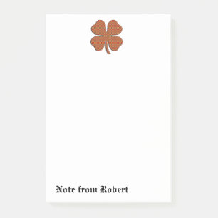 Classy Retro Irish Glück Kleeblatt Post-it Klebezettel