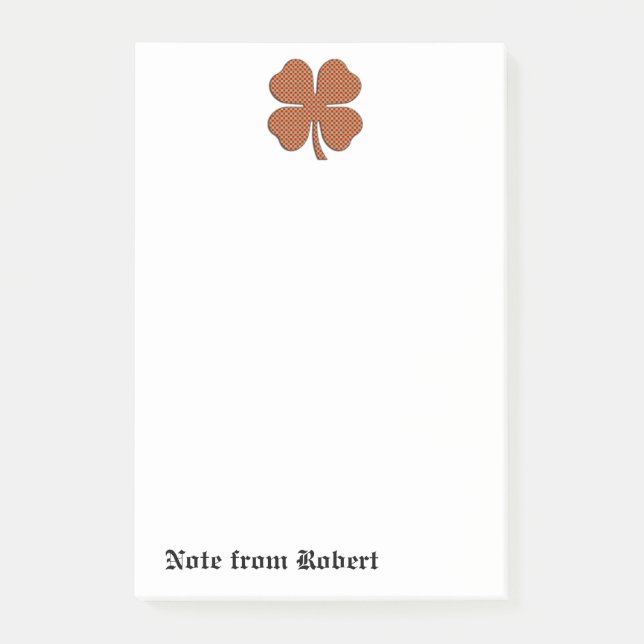 Classy Retro Irish Glück Kleeblatt Post-it Klebezettel (Vorderseite)