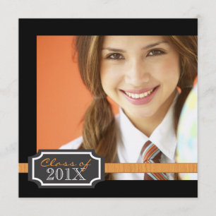 Classy Ribbon Square Foto Abschluss Einladung