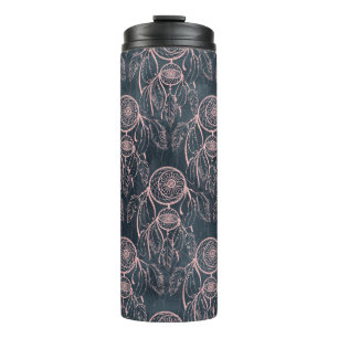 Classy Rose Gold Dreamcatcher Grau Muster Thermosbecher