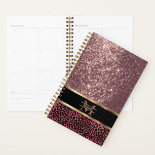 Classy Rose Gold Personalisiert Planner Planer