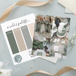 Classy Sage Green Wedding Farben PaletPaper Sheet