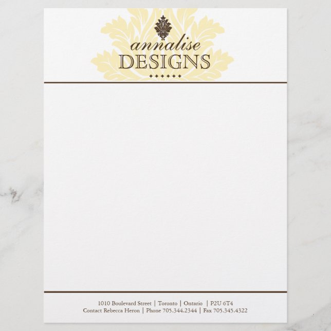 Classy Salon und Wellness-Center Letterhead Briefkopf (Vorderseite)
