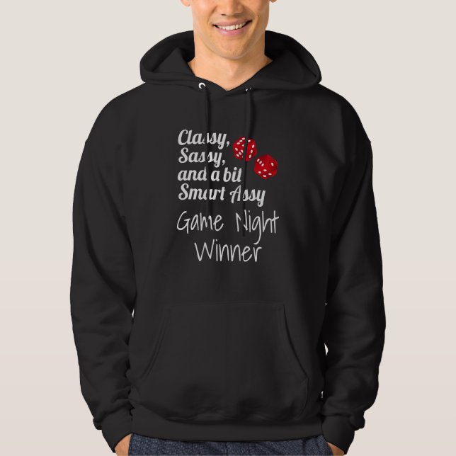 Classy Sassy And A Bit Smart Assy Game Night Winne Hoodie (Vorderseite)