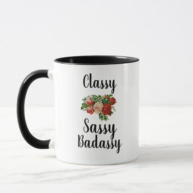 Classy Sassy Badassy Funny Tasse (Links)