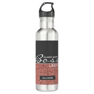 Classy Sassy Boss Lady Funny Zitat Personalisiert Edelstahlflasche