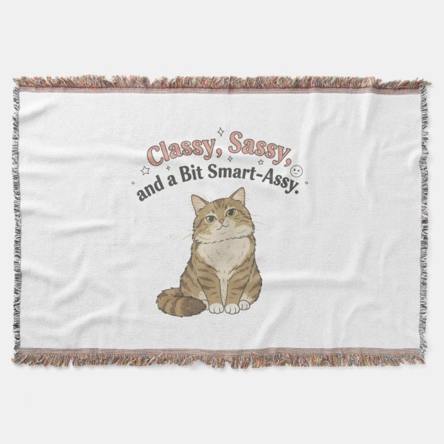 Classy, Sassy & Smart-Assy Cat Design Decke (Vorderseite)