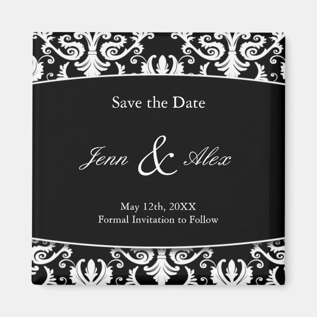 Classy Save the Date Wedding Magnet (Vorne)