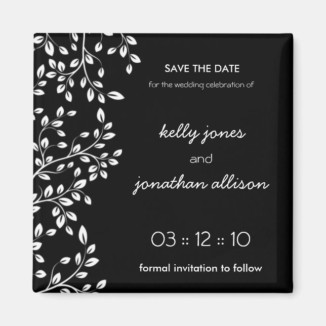 Classy Save the Date Wedding Magnet (Vorne)