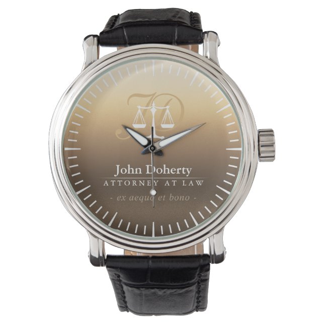 Classy Scales of Justice | Lawyer Best Armbanduhr (Vorderseite)