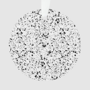 Classy Schwarz-weiß Marble Terrazzo Ornament