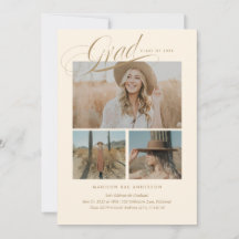 Classy Script Abschluss Announcement Card