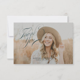 Classy Script Abschluss Vielen Dank Karte