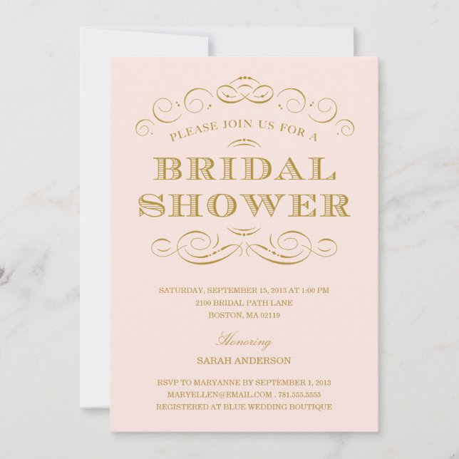 CLASSY SHOWER | BRIDAL SHOWER EINLADUNG (Vorderseite)