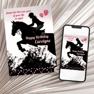Classy Showjumping carte d'anniversaire pour fille