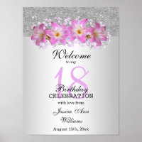 Classy Silver & Belladonna Lilies 18. Geburtstag