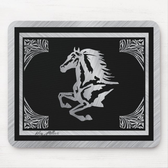 Classy Silver Horse Mousepad (Vorne)