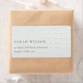 Classy Simple Ivory White Leather Texture Address