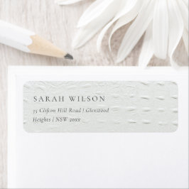 Classy Simple Ivory White Leather Texture Address