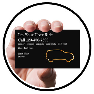 Classy Simple Rideshare Taxi Fahrer Visitenkarte